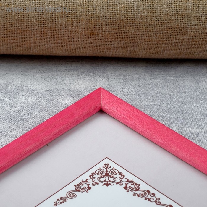 Фоторамка сосна с14 21х30 см, 088 розовый (пластиковый экран)