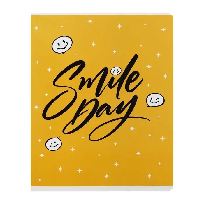 Тетрадь 48 листов в клетку &laquo;Смайлы&raquo;, обложка мелованный картон, УФ лак, блок офсет, МИКС