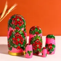 Матрёшка дерево &laquo;Ульяна&raquo;, 5-ти кукольная, 18 см, ручная работа, МИКС