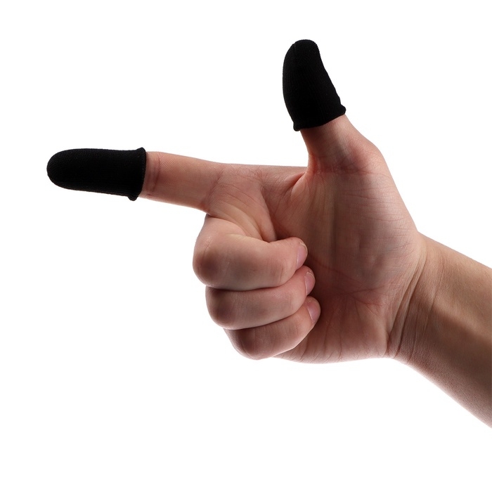 Набор напальчников для игр на смартфоне Luazon, 10 штук, с защитой от пота, чёрные