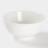 Салатник толстостенный Доляна White Label, 400 мл, d=12.5 см, фарфор, белый