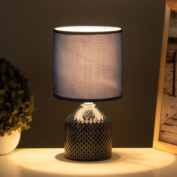 Лампа настольная Лампа настольная "Каталина" 1х40Вт Е14 синий 13х13х25см