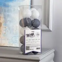 Гирлянда &laquo;Нить&raquo; 5 м с насадками &laquo;Клубки снежные&raquo;, IP20, прозрачная нить, 20 LED, свечение белое, 220 В