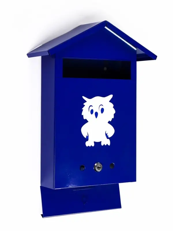Ящик почтовый с замком, вертикальный Ящик почтовый с замком, вертикальный "Филин", синий