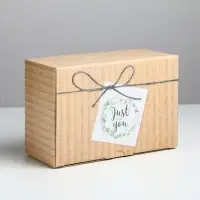 Коробка‒пенал, упаковка подарочная, «Just for you», 22 х 15 х 10 см