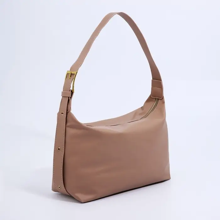 Сумка женская багет на молнии, 32&times;14&times;22 см, бежевая