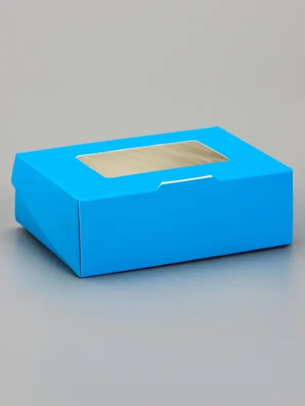 Контейнер на вынос, голубой, 10 х 8 х 3,5 см