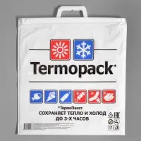 Термопакет 42&times;45 см трёхслойный, (внеш. ПВД/внутр. ПВД), для еды, холодных и горячих продуктов