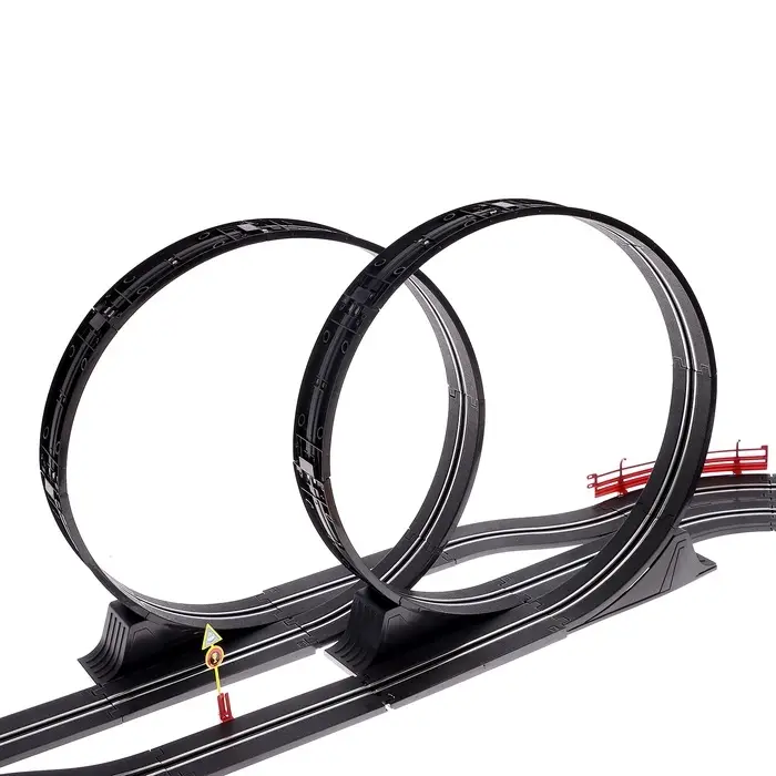 Автотрек TOP TURBO, с 2 машинами, 1:43, длина трасы 560 см, работает от сети