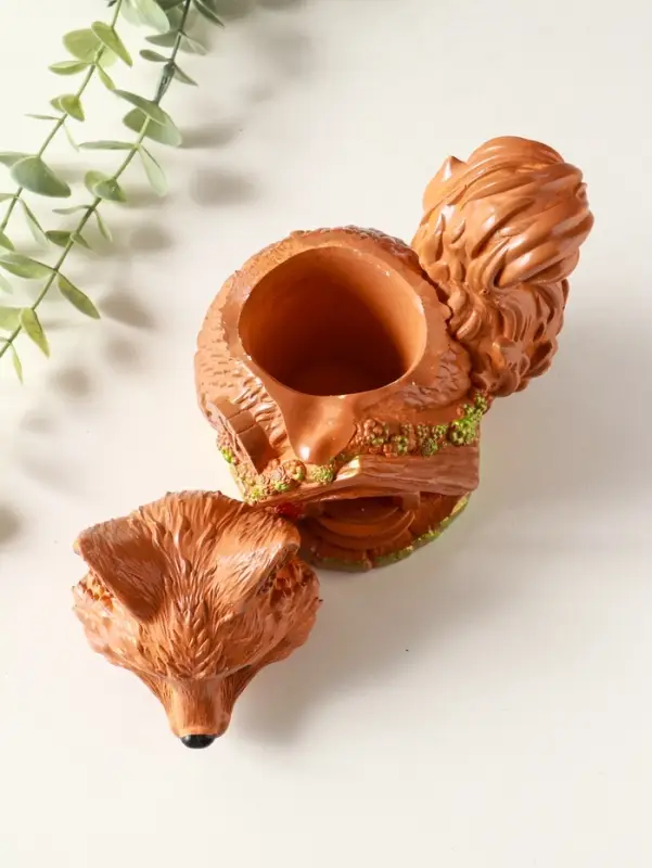 Шкатулка для украшений с крышкой &laquo;Лисичка Теремок&raquo;, 15&times;10 см, гипс, рыжий