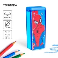 Точилка пластиковая прямоугольная, «Человек-паук»