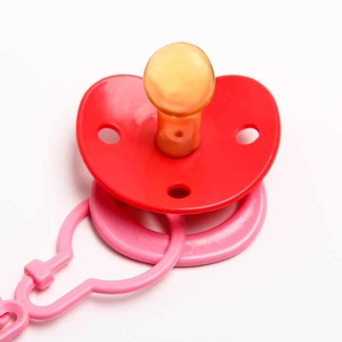 Соска - пустышка латексная ортодонтическая «Мур-мур», от 0 мес., с держателем, цвет розовый Соска - пустышка латексная ортодонтическая «Мур-мур», от 0 мес., с держателем, цвет розовый