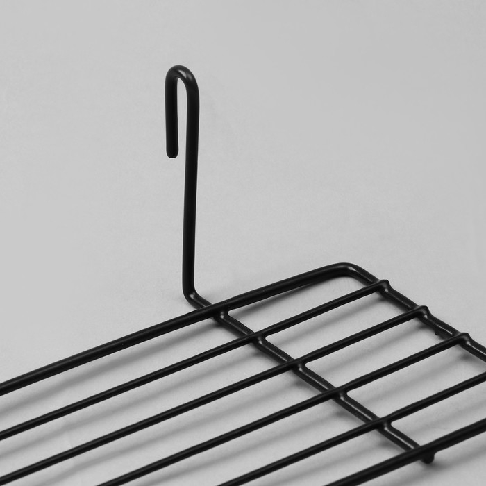 Полка на сетку, 25×10,5×8 см, цвет чёрный Полка на сетку, 25×10,5×8 см, цвет чёрный