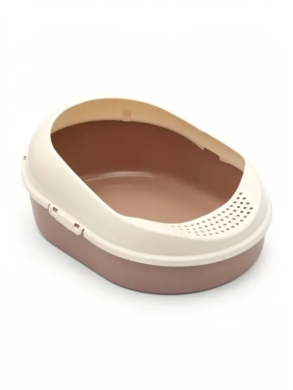 Лоток для кошек &laquo;Космо&raquo; 51.9&times;37.8&times;21.3 см, с бортом без сетки, коричневый
