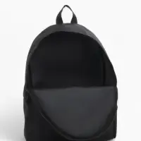 Рюкзак школьный на молнии, с карманом, размер 27&times;11&times;37 см, чёрный