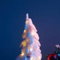 Фигура светодиодная &laquo;Белоснежная ель&raquo; 48 см, 20 LED, от батареек AG13&times;3, свечение тёплое белое
