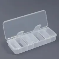 Органайзер для хранения мелочей, 7 ячеек, 15.5&times;6.2&times;3 см, прозрачный