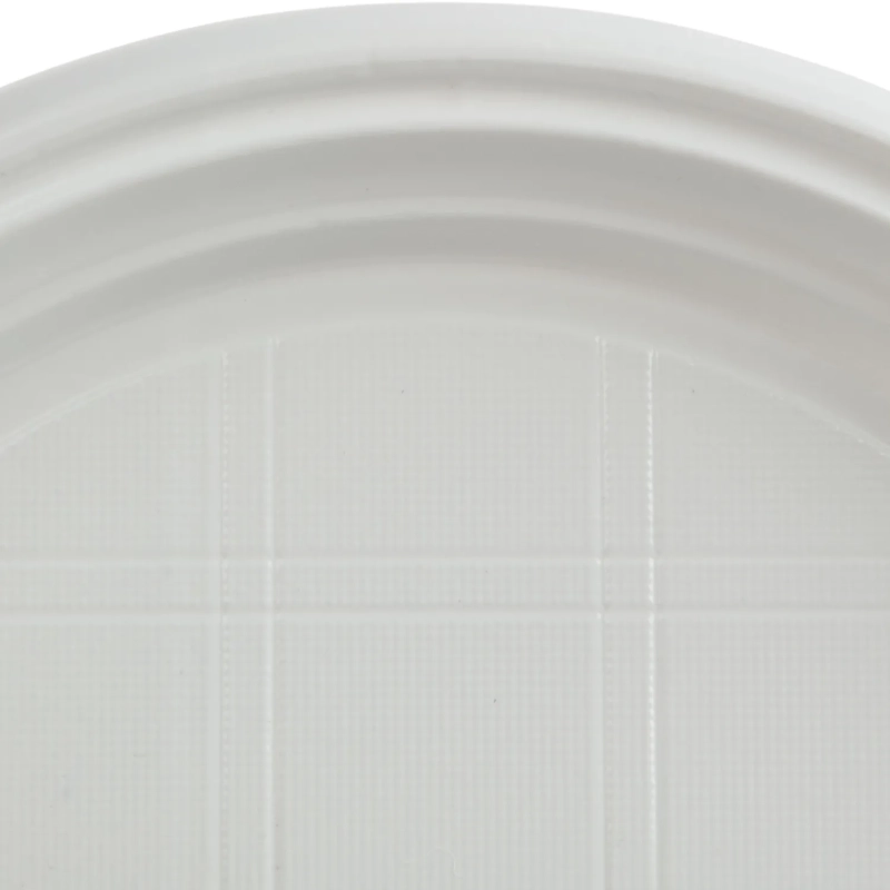 Тарелка одноразовая d-205мм, 2-х секционная белая, ПС 100шт/уп