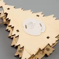 Ёлочная игрушка &laquo;Ёлочка с оленем&raquo;, 11&times;11&times;2 см, от батареек, свечение тёплое белое