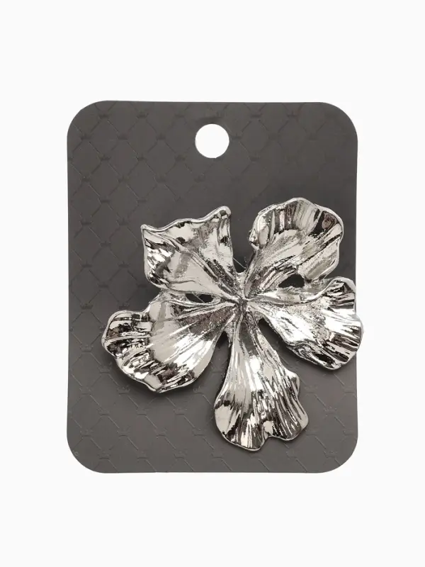 Брошь  Брошь "Цветок лилии", цвет серебро