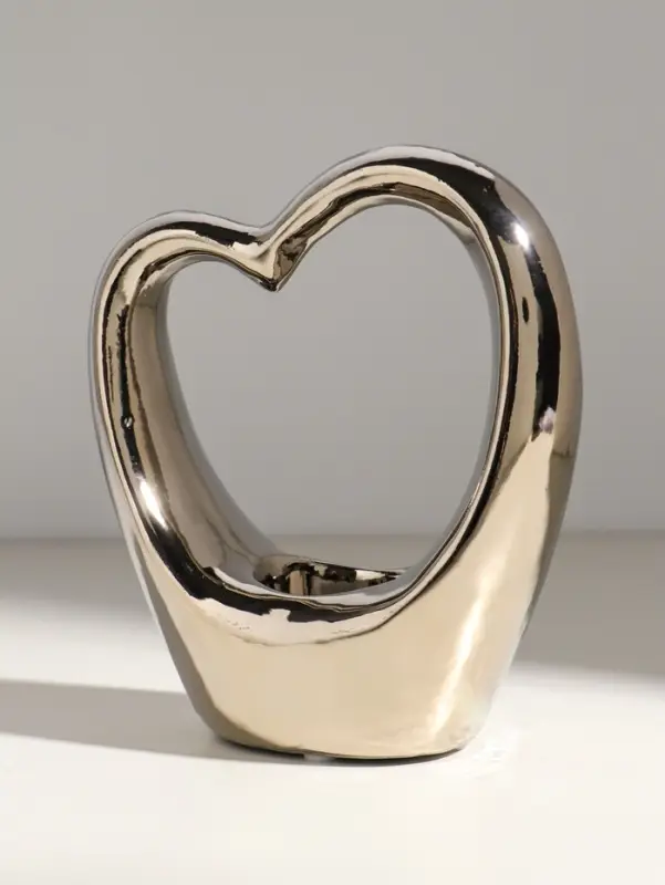 Подсвечник на 1 свечу &laquo;Сердце&raquo;, d=4 см, серебро, 14.5&times;6&times;17 см