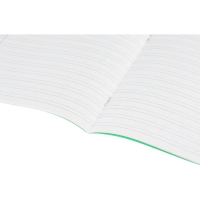 Тетрадь  в зеленом офсете 12 л.,узкая линия уп. по 20 шт.,100% белизна