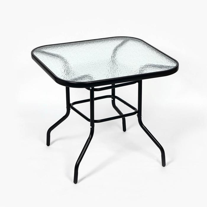 Набор садовой мебели: Стол квадратный 80 х 80 х 73 см и 2 стула серого цвета Набор садовой мебели: Стол квадратный 80 х 80 х 73 см и 2 стула серого цвета