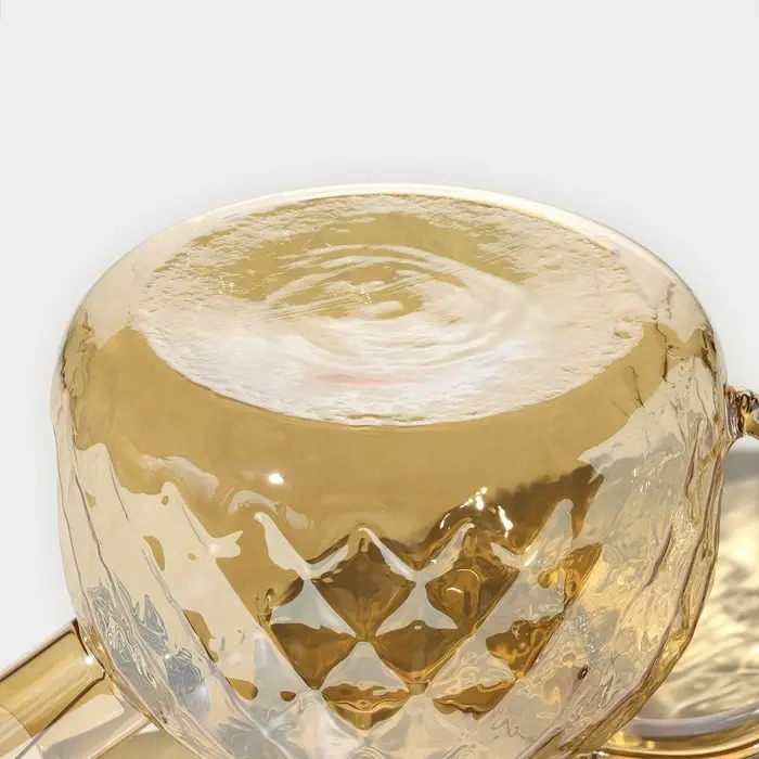 Чайник заварочный стеклянный BellaTenero «Круиз», 1 л, с бамбуковой крышкой и металлическим фильтром, цвет золотой Чайник заварочный стеклянный BellaTenero «Круиз», 1 л, с бамбуковой крышкой и металлическим фильтром, цвет золотой