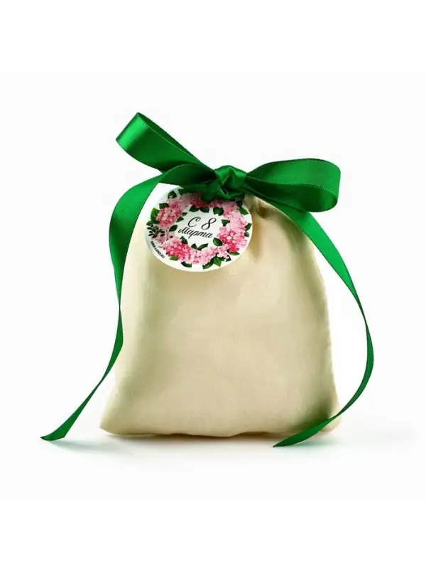 Мешочек подарочный из хлопка &laquo;С 8 марта&raquo;, 10&times;12 см &plusmn; 1.5 см