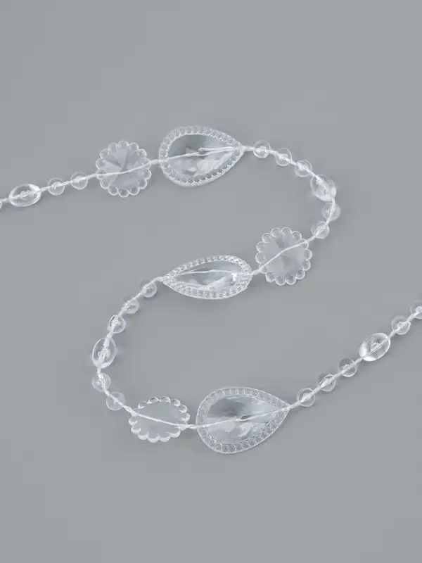 Бусы на нитях, 15 мм, 9&plusmn;1 м, прозрачные