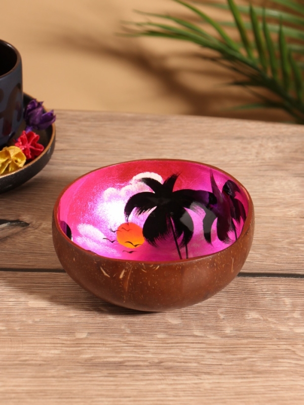 Чаша Чаша "Закат" 14х14х6 см, кокос