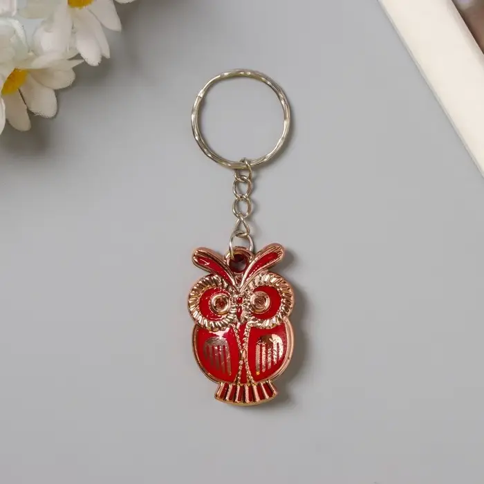 Брелок пластик под металл "Филин" МИКС 2,5х3,8 см