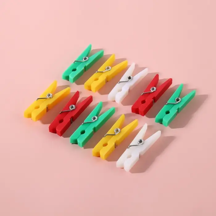 Прищепки для шитья, 3 × 0,5 × 0,3 см, 10 шт, цвет разноцветный Прищепки для шитья, 3 × 0,5 × 0,3 см, 10 шт, цвет разноцветный