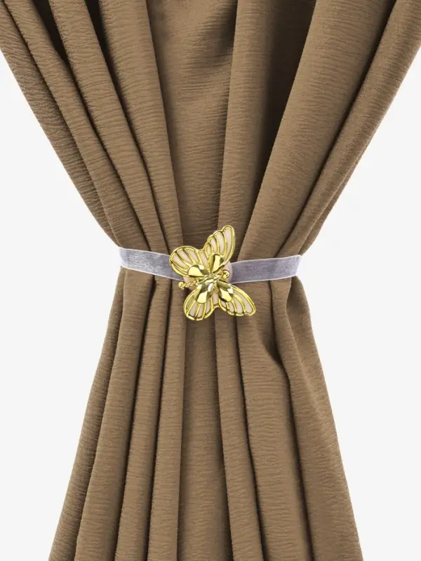 Подхват для штор &laquo;Бабочка&raquo;, 6&times;4 см, 26 см, цвет золотой/белый
