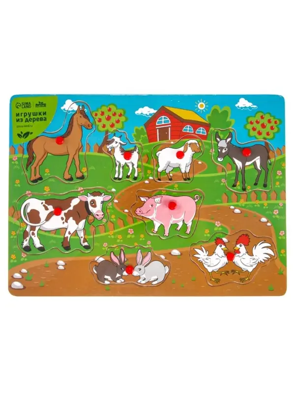 Рамка - вкладыш Лесная мастерская &laquo;Весёлая ферма&raquo;, 8 элементов