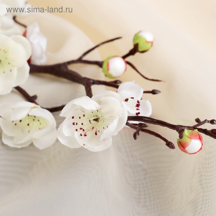 Цветы искусственные  Цветы искусственные "Ветка сакуры" 3х60 см, белый
