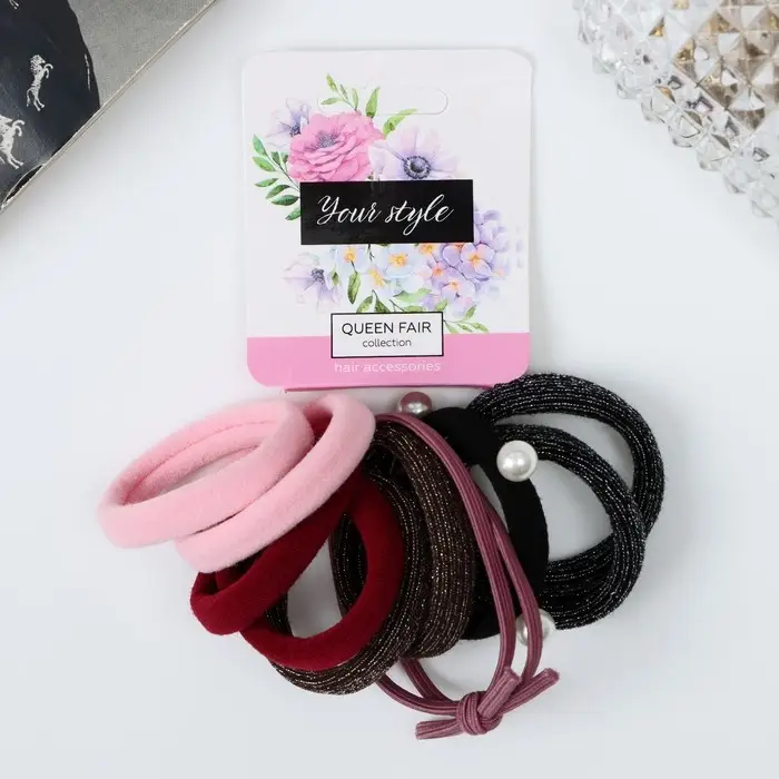 Резинка для волос Резинка для волос "Синди люкс" (набор 10 шт) нежность стайл, 4 см