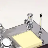 Набор настольный канцелярский, 5 в 1, с часами