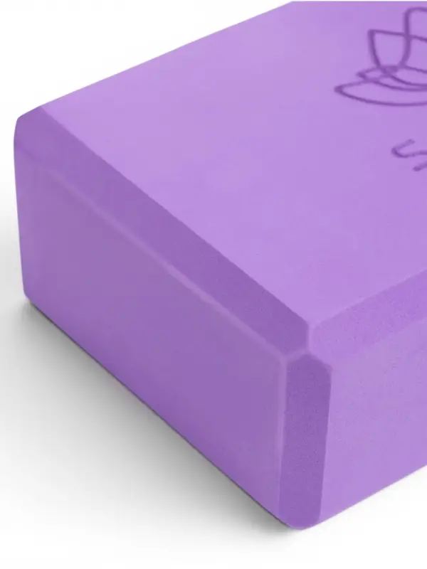 Блок для йоги 23&times;15&times;7.5 см, вес 120 г, фиолетовый