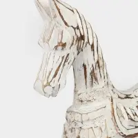 Сувенир интерьерный &laquo;Лошадка-качалка&raquo;, 27&times;7.5&times;32 см, дерево, белый антик