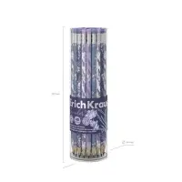 Карандаш чернографитный с ластиком ErichKrause "Lavender", HB, грифель d=2.2 мм, дерево, трeхгранный в тубусе, микс