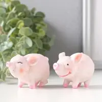 Сувенир полистоун "Поросята - поцелуй" набор 2 шт 4х7,3х4,5 см