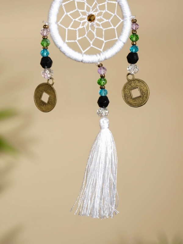 Брелок Брелок "Ловец снов" 4х15 см. белый