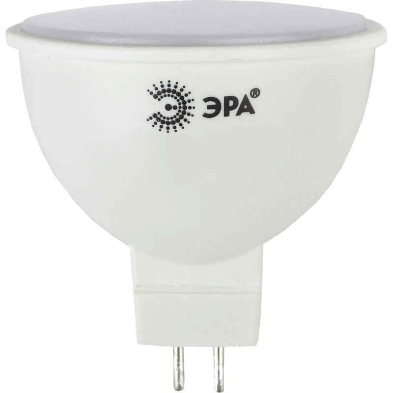 Лампа светодиодная Эра 6W GU5.3 2700k тепл.бел. спот