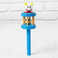 Погремушка музыкальная игрушка Лесная мастерская &laquo;Весёлый зоопарк&raquo;, с бубенчиком внутри, МИКС