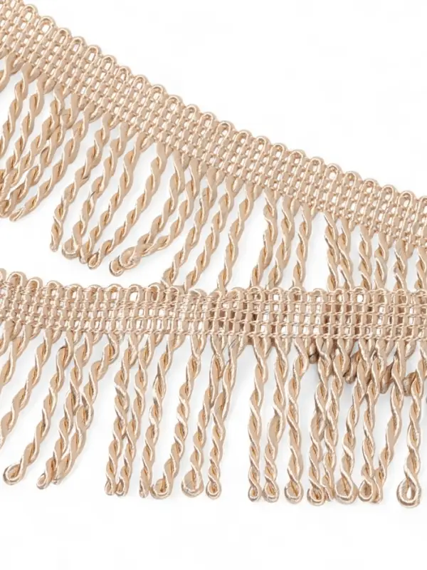 Бахрома жгут, 6,5 см, 20 м±0.5, цвет бежевый Бахрома жгут, 6,5 см, 20 м±0.5, цвет бежевый