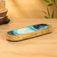 Подставка под благовония "Лазурь" 28х10х3 см, манговое дерево Подставка под благовония "Лазурь" 28х10х3 см, манговое дерево