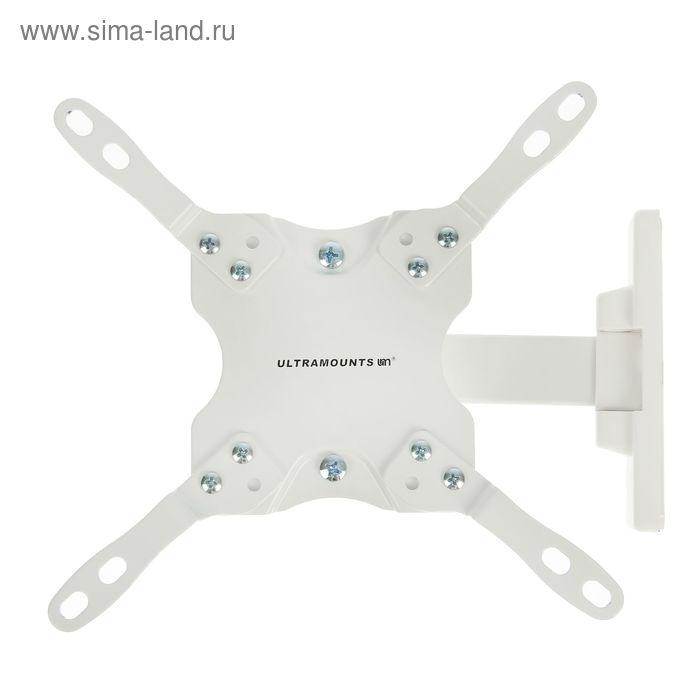Кронштейн Ultramounts UM864W, для ТВ, наклонно-поворотный, 13-43 Кронштейн Ultramounts UM864W, для ТВ, наклонно-поворотный, 13-43", 60-190 мм от стены, белый
