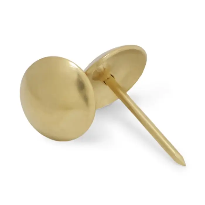 Гвозди ТУНДРА, декоративные, обивочные, 10×18.5 мм, золото, фасовка 50 шт.