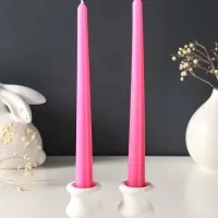 Набор свечей античных, 2,3х 24,5 см, 5 ч, 55 г, 2 штуки, тёмно-розовый